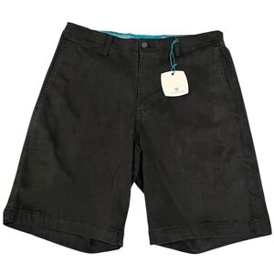 Tori Richard Mens Flat Front Shorts Dark Gray Charcoal Size 32 NWT